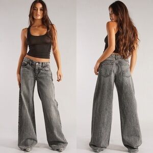 Revice TLC Wide Leg Baggy Jean in Abyss